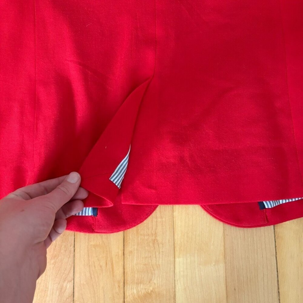 J. Crew Parke Blazer Women's 6 Red Wool blend Preppy Schoolboy Old Money Lined - Picture 8 of 14